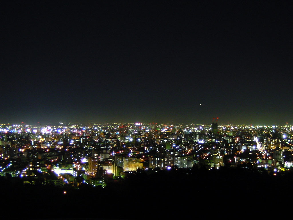 旭山記念公園からの札幌夜景